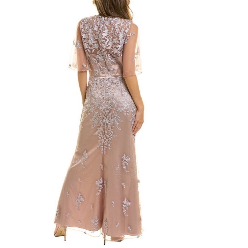 Js Collection floral embroidered evening gown - Picture 6 of 11